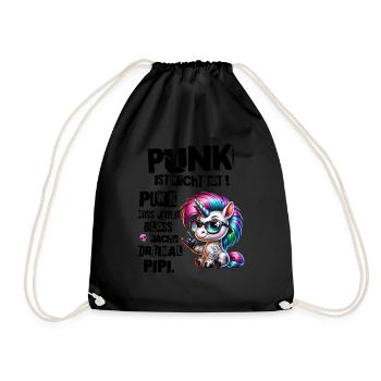 Punk Rock - Ich bin alt aber Punk ist nicht tot - Turnbeutel - Schwarz - Vorne