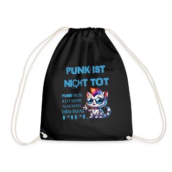 Punk Rock - Ich bin alt aber Punk ist nicht tot - Turnbeutel - Schwarz - Vorne
