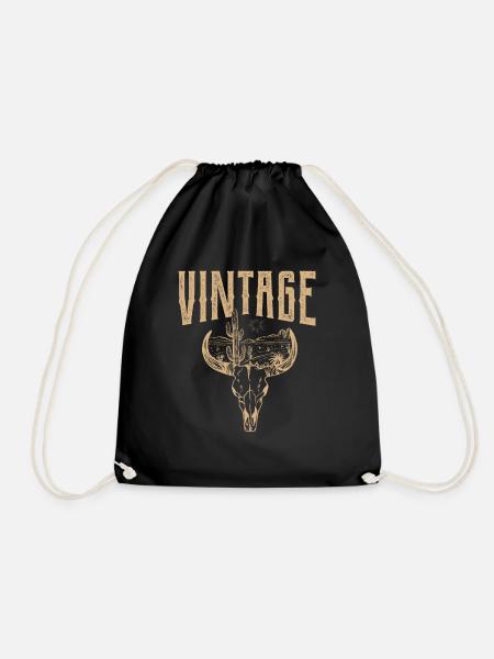 Vintage Skull – Timeless Edge - Turnbeutel - Schwarz