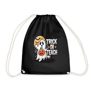Trick Or Teach Halloween Teachers - Drawstring Bag - black - Front