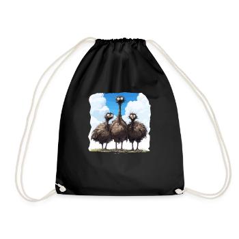 Emus Emu - Drawstring Bag - black - Front