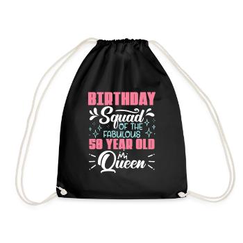 Celebrating 50th Birthday with the Fabulous Queen - Drawstring Bag - black - Front
