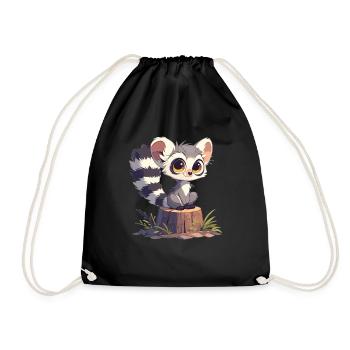 Lémuren Lémuriens Lémurien - Sac de sport léger - noir - Devant