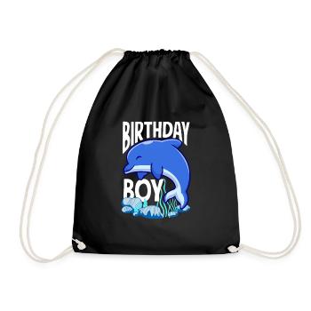 Dauphin - Enfant d’anniversaire - Sac de sport léger - noir - Devant