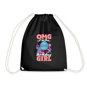 Dauphin Anniversaire Fille - Sac de sport léger - noir - Devant