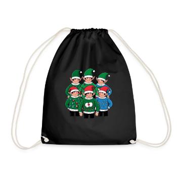 Elfes Noël laid Noël Noël Père Noël - Sac de sport léger - noir - Devant