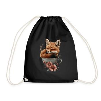 Fuchs - Turnbeutel - Schwarz - Vorne