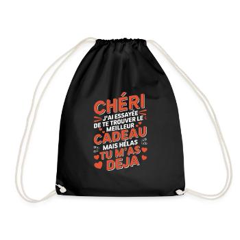 Darling Finding the Best Gift Couple Love - Drawstring Bag - black - Front