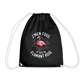 J'm'en Fous Je Suis Un Flamant Rose Humour - Sac de sport léger - noir - Devant