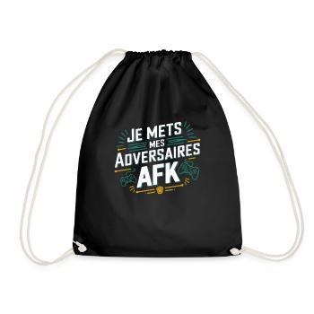 Mes Adversaires AFK Gaming Humour Jeux Vidéo - Sac de sport léger - noir - Devant