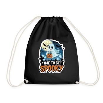 Cute Halloween Ghost Halloween - Drawstring Bag - black - Front