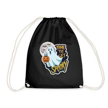 Cute Halloween Ghost Halloween - Drawstring Bag - black - Front