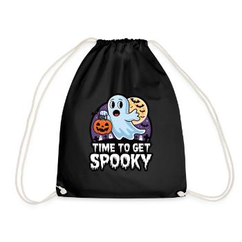 Doux Halloween Fantôme Halloween - Sac de sport léger - noir - Devant