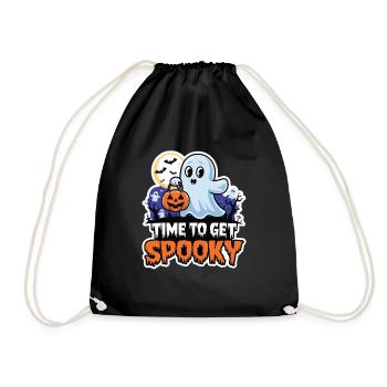 Cute Halloween Ghost Halloween - Drawstring Bag - black - Front
