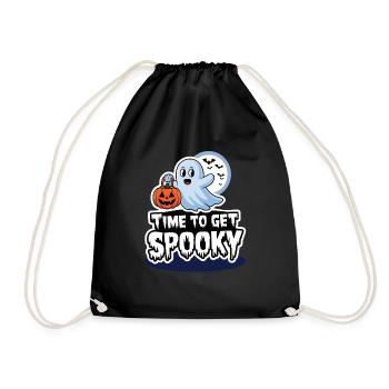 Cute Halloween Ghost Halloween - Drawstring Bag - black - Front
