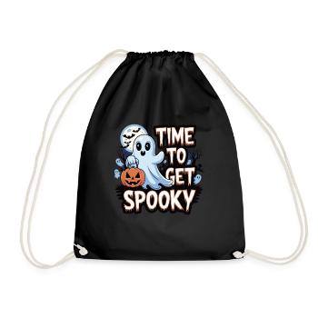 Doux Halloween Fantôme Halloween - Sac de sport léger - noir - Devant