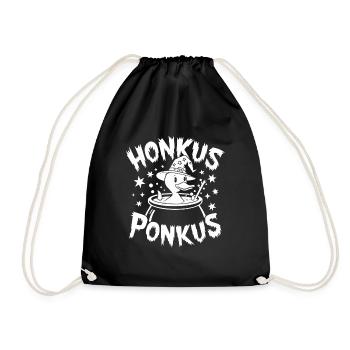 Honkus Ponkus Funny Duck Witch Halloween Magic - Drawstring Bag - black - Front