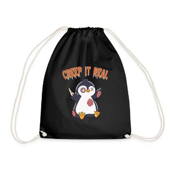 Cute Halloween Ghost Halloween - Drawstring Bag - black - Front