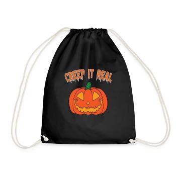 Mignon Halloween Fantôme Halloween - Sac de sport léger - noir - Devant