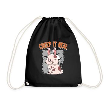 Cute Halloween Ghost Halloween - Drawstring Bag - black - Front