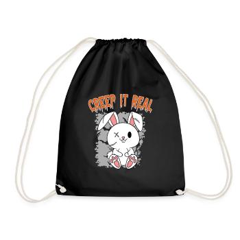 Cute Halloween Ghost Halloween - Drawstring Bag - black - Front