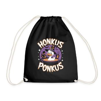 Honkus Ponkus Funny Duck Witch Halloween Magic - Drawstring Bag - black - Front
