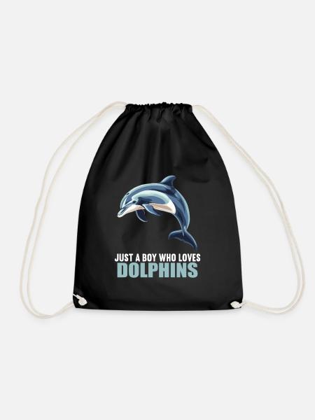 Dolphin Delfine Delfin - Turnbeutel - Schwarz