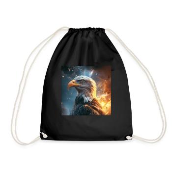 Eagle - Drawstring Bag - black - Front