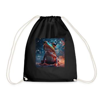 Frog - Drawstring Bag - black - Front
