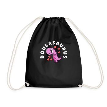 Doula Geschenk Doula Doulas - Turnbeutel - Schwarz - Vorne