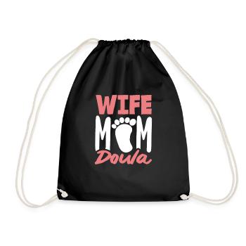 Doula Geschenk Doula Doulas - Turnbeutel - Schwarz - Vorne