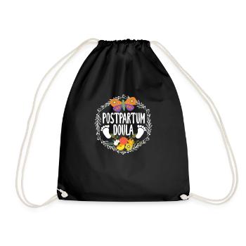 Doula Geschenk Doula Doulas - Turnbeutel - Schwarz - Vorne
