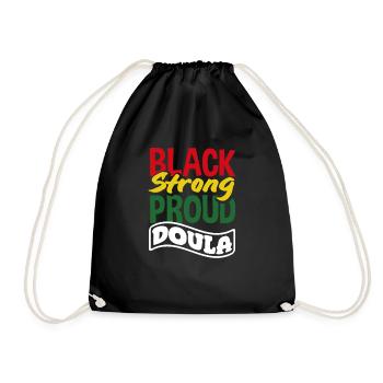 Doula Geschenk Doula Doulas - Turnbeutel - Schwarz - Vorne