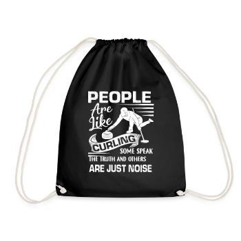 Curling People Are Like Curling - Drawstring Bag - black - Front