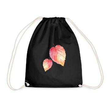 Herbst-Aquarell-Blätter Feuilles d’aquarelle d’automne - Sac de sport léger - noir - Devant