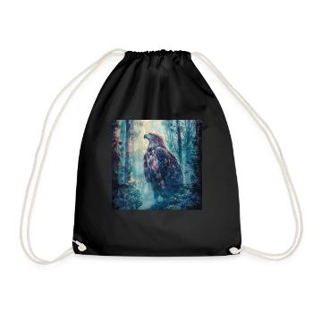 Eagle - Drawstring Bag - black - Front