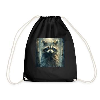 Raton laveur - Sac de sport léger - noir - Devant