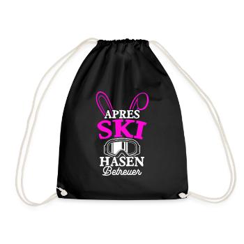 APRÉS SKI Bunnies Betruer Skiing Ski Snowboard - Drawstring Bag - black - Front