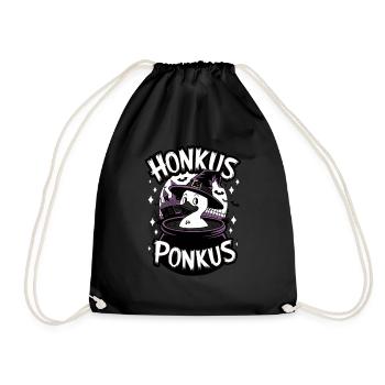 Honkus Ponkus Funny Duck Witch Halloween Magic - Drawstring Bag - black - Front