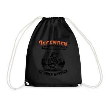 Legenden altern nicht sie gehen Wandern - Turnbeutel - Schwarz - Vorne