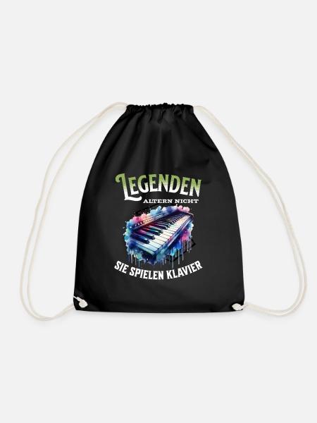 Legenden altern nicht sie gehen Klavier - Turnbeutel - Schwarz