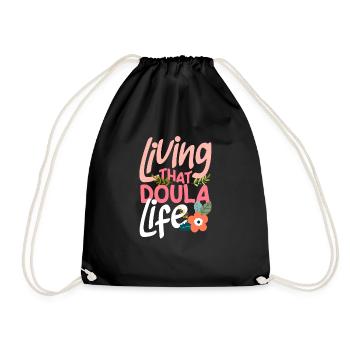 Doula Geschenk Doula Doulas - Turnbeutel - Schwarz - Vorne