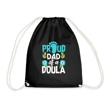 Doula Geschenk Doula Doulas - Turnbeutel - Schwarz - Vorne