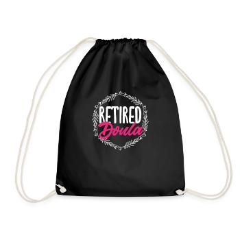 Doula Geschenk Doula Doulas - Turnbeutel - Schwarz - Vorne