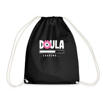 Doula Geschenk Doula Doulas - Turnbeutel - Schwarz - Vorne