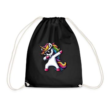 Licorne à pois surprise Rainbow Girl - Sac de sport léger - noir - Devant