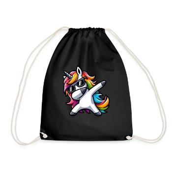 Licorne à pois surprise Rainbow Girl - Sac de sport léger - noir - Devant