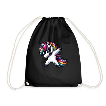 Licorne à pois surprise Rainbow Girl - Sac de sport léger - noir - Devant