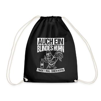 Korn Alkohol Huhn Party Tanzen Korn Alkohol Trinke - Turnbeutel - Schwarz - Vorne