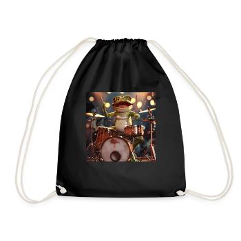 Frog - Drawstring Bag - black - Front